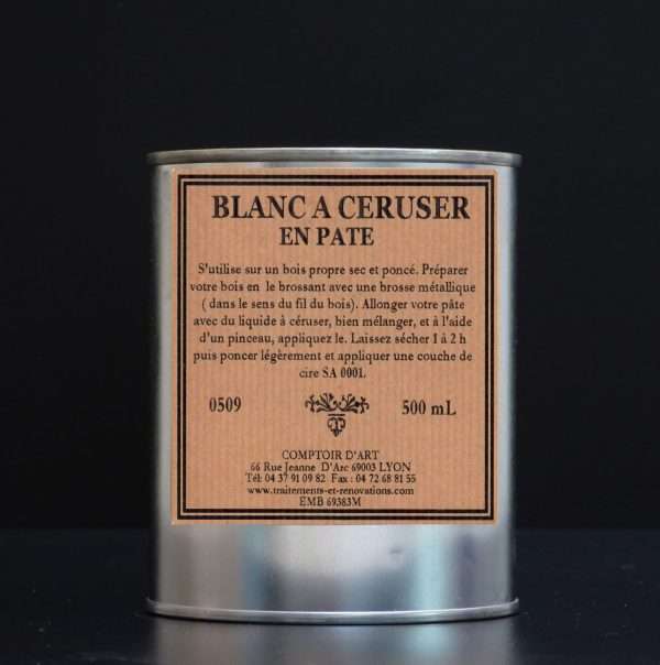BLANC A CERUSER EN PATE