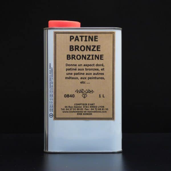 PATINE POUR BRONZE dite "BRONZINE"
