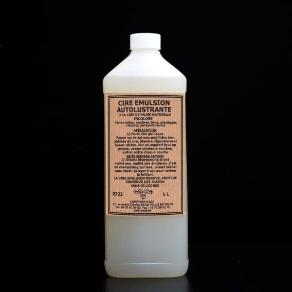 CIRE EMULSION AUTOLUSTRANTE INCOLORE à la cire de palme naturelle (cire de Carnauba) -0722